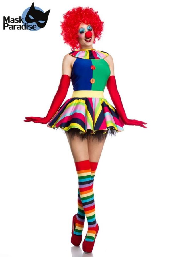 Carnival Costume Set Clown Multicolor