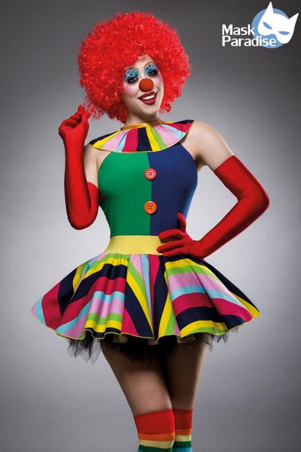 Carnival Costume Set Clown Multicolor