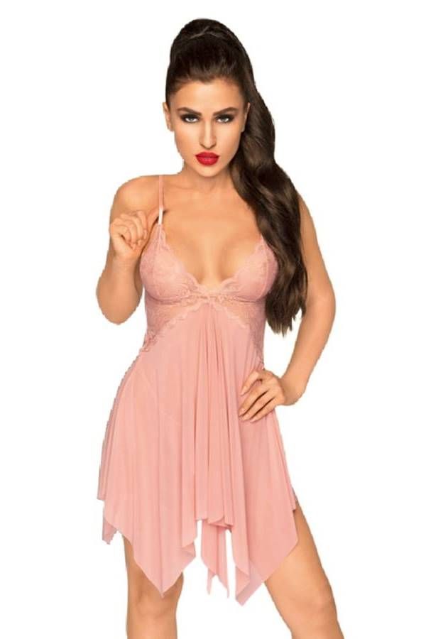 Babydoll String Sexy Straps Lace Pink DRED227721