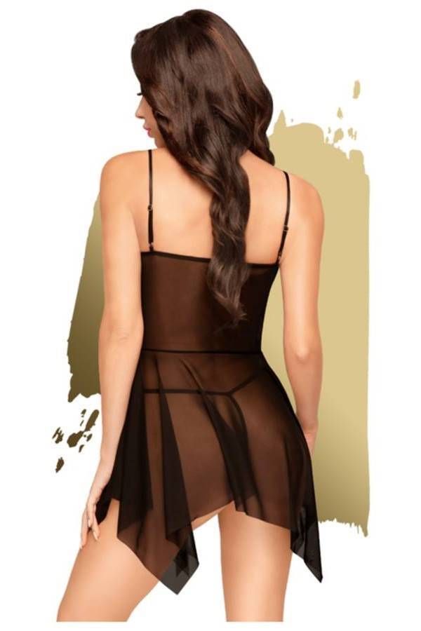 Babydoll String Sexy Straps Lace Black DRED227717
