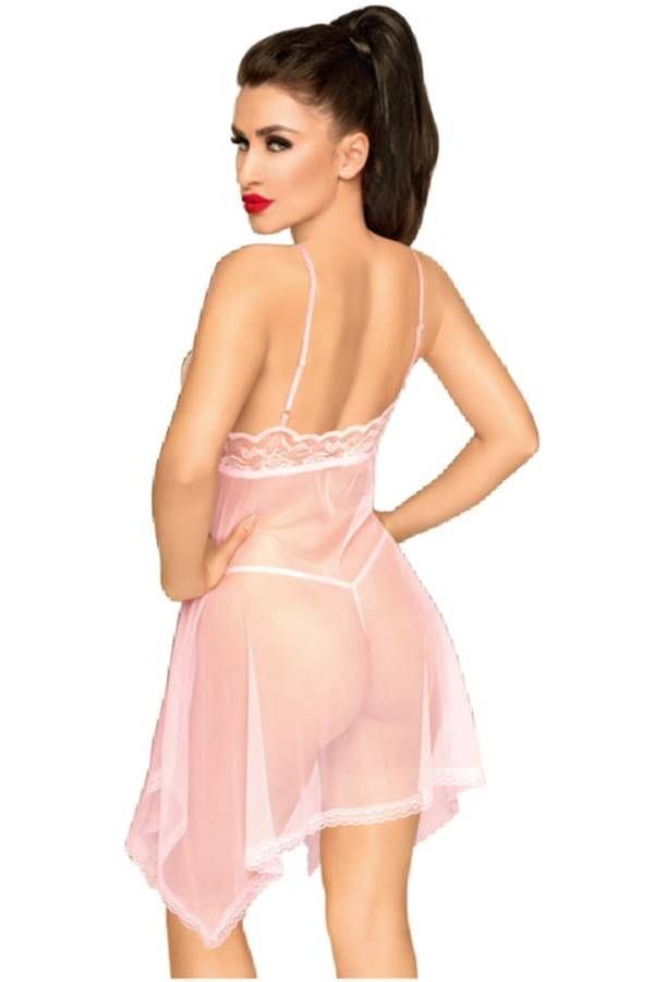 Babydoll String Sexy Penthhouse Sleeveless Pink DRED227677