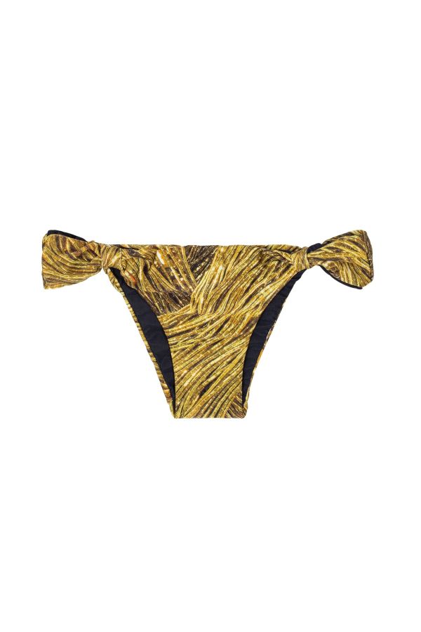 σέξι βραζιλιάνικο μαγιό με αφαιρούμενη επένδυση και δετό στον λαιμό χρυσό