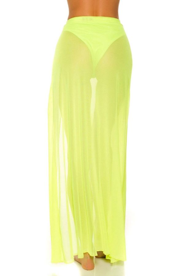 brazilian bikini bottom high waist neon yellow.