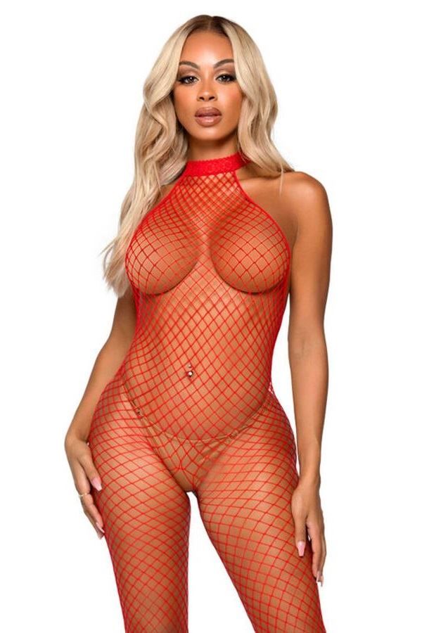 Bodystocking Net Sexy Leg Avenue Red DRED231370