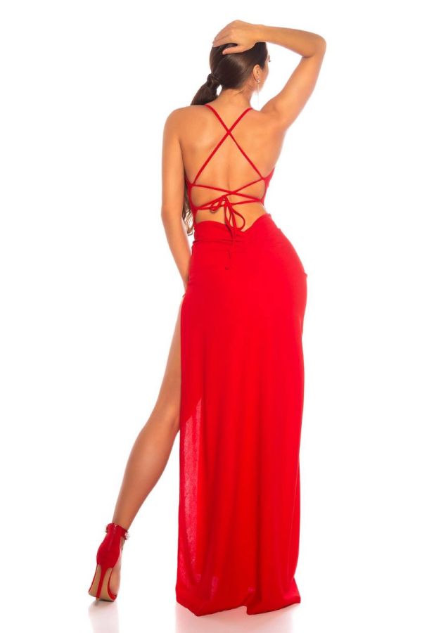 dress maxi evening sexy red.