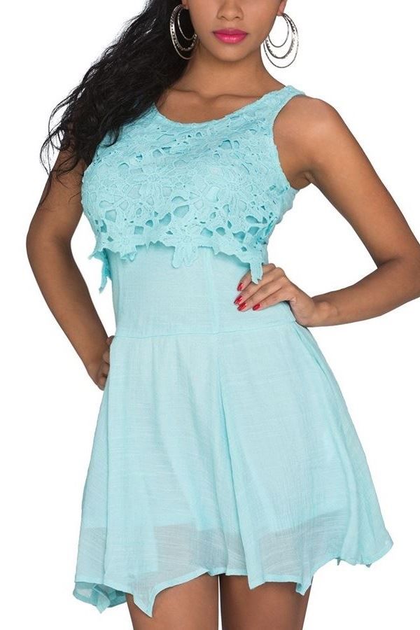 DRESS LACE TURQUOISE T2019308
