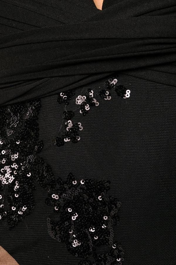 Φόρεμα Exclusive Σέξι Παγιέτες Μαύρο