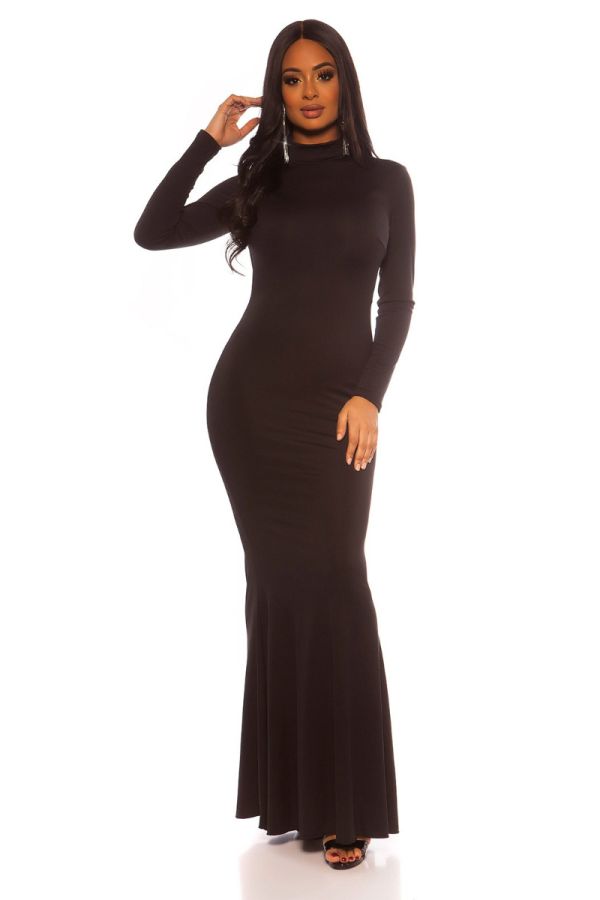 Φόρεμα Μακρύ Βραδινό Σέξι Πλάτη Μαύρο