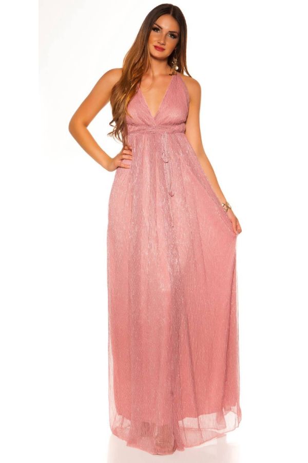 dress maxi formal sleeveless pink.