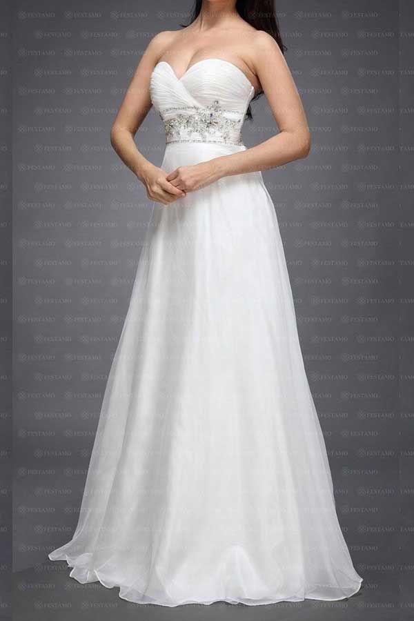 Dress Bridal Long Maxi Strapless White