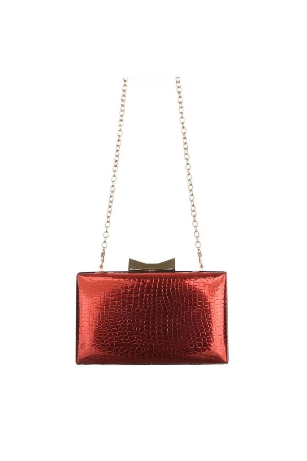  EVENING BAG RED GOLD