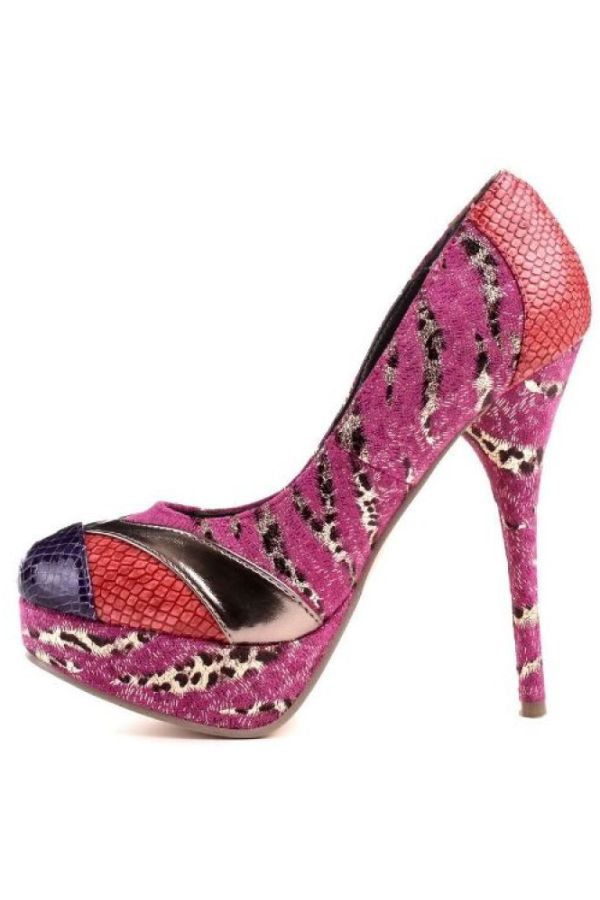 γόβα high heels πολύχρωμη.