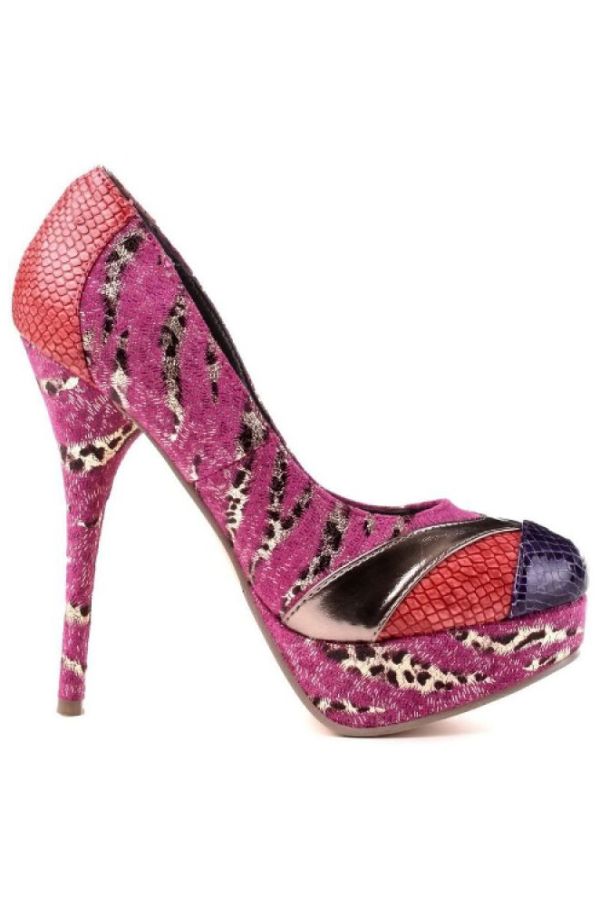 γόβα high heels πολύχρωμη.