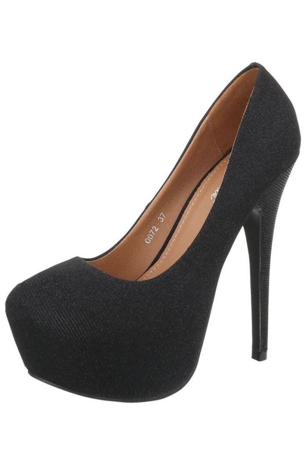 pumps high heels formal satin black.
