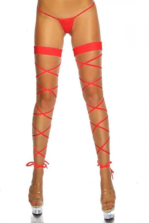 Stockings Straps Tied Gogo Red DAT2311874