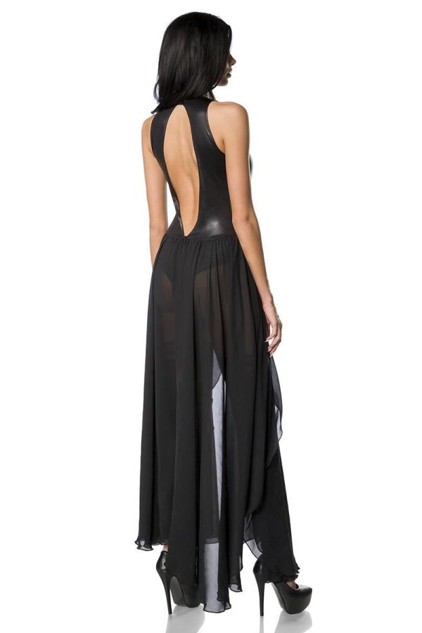 Σετ Gogo Body Φόρεμα Γκέτες Μεταλλικό Μαύρο DAT1718199