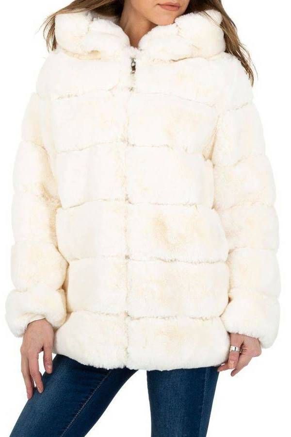Jacket Fur Hood White FSW67111