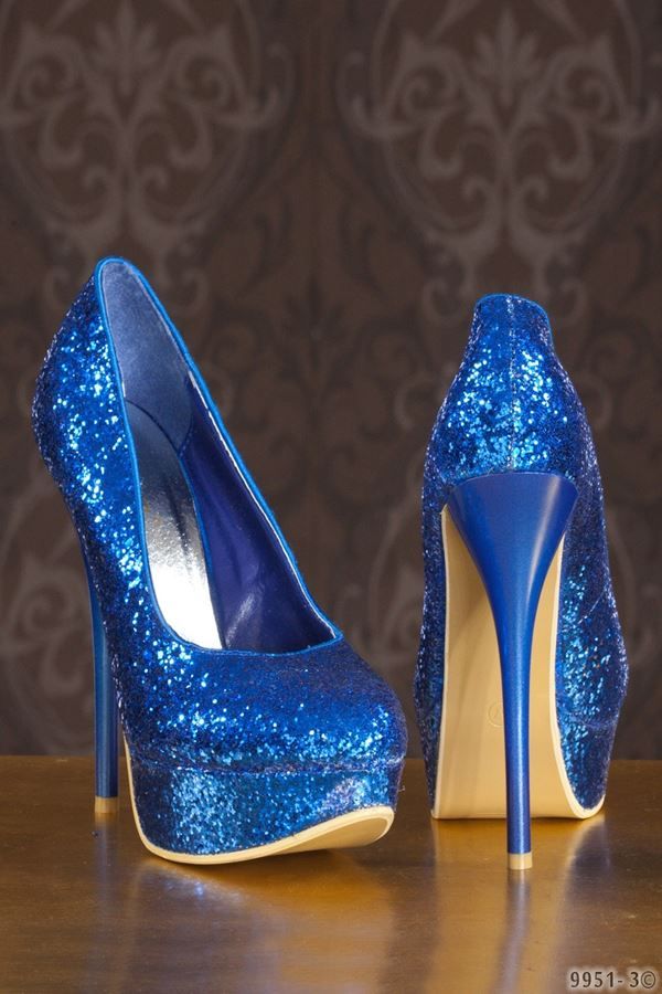 blue pumps formal glitter