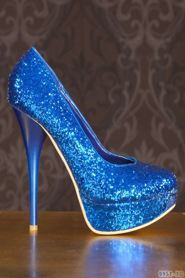 blue pumps formal glitter