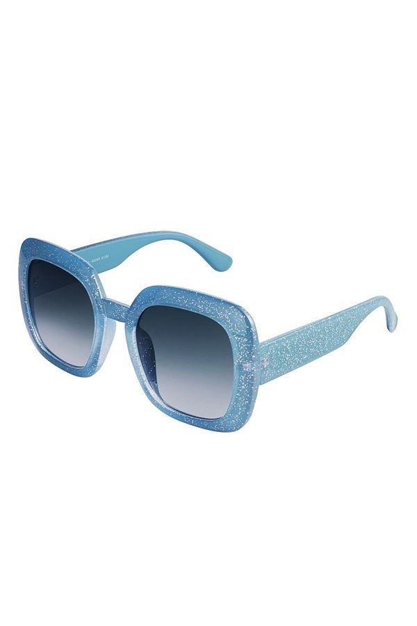 Sunglasses Large Sexy Glitter Blue