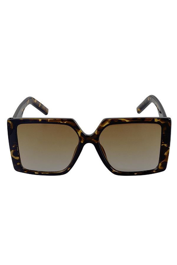 Sunglasses Square Large Sexy Brown YE511606