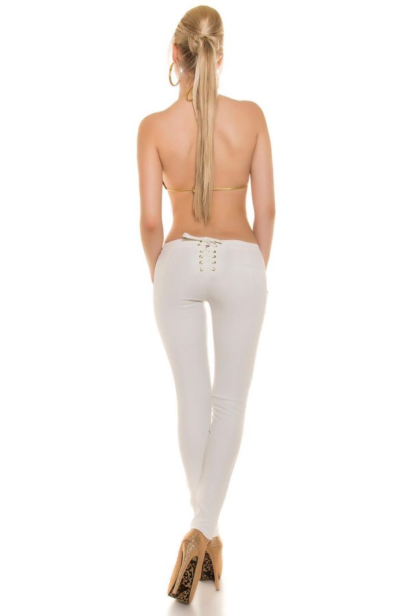 Παντελόνι Σέξι Χρυσαφί Καρφιά Άσπρο ISD5058327