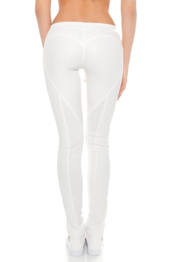 ISDH1895721 PANTS LEATHERETTE WHITE