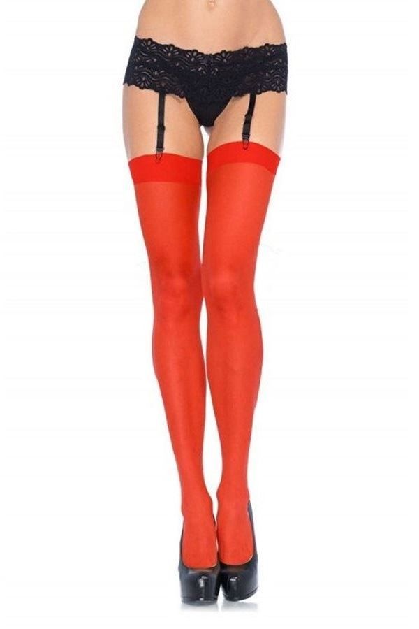 stockings leg avenue high transparency red.