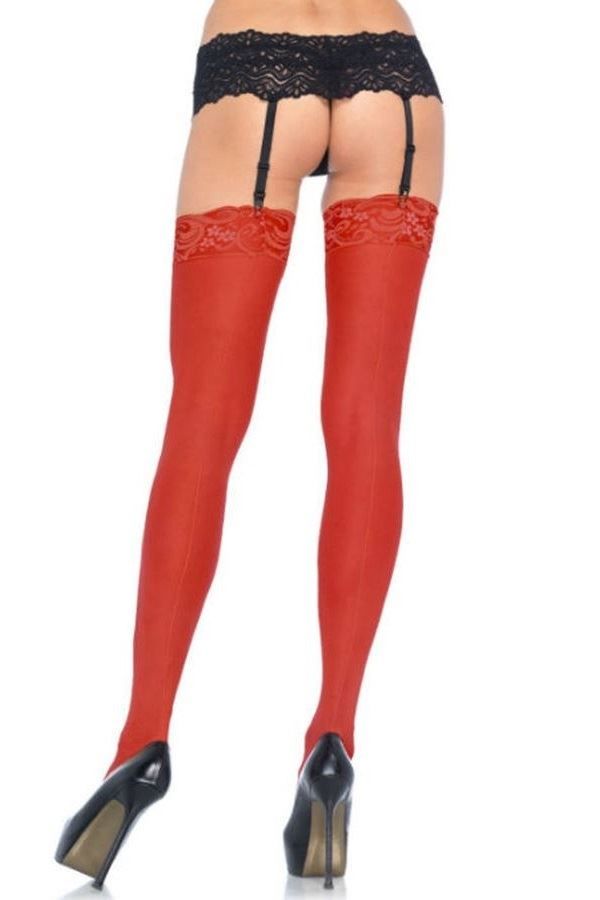 STOCKINGS LEG AVENUE HIGH SEXY LACE RED DRED210555