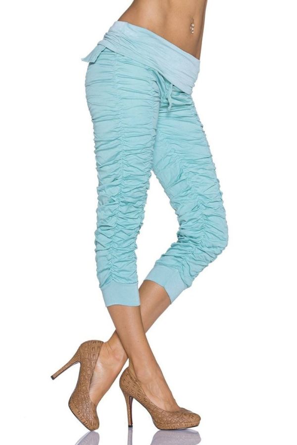capri pants turquoise.