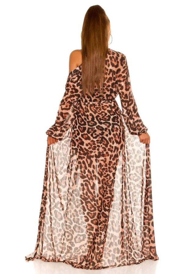 Kimono Sexy Long Belt Leopard ISDM201918