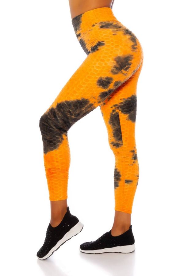 leggings gym prints orange.