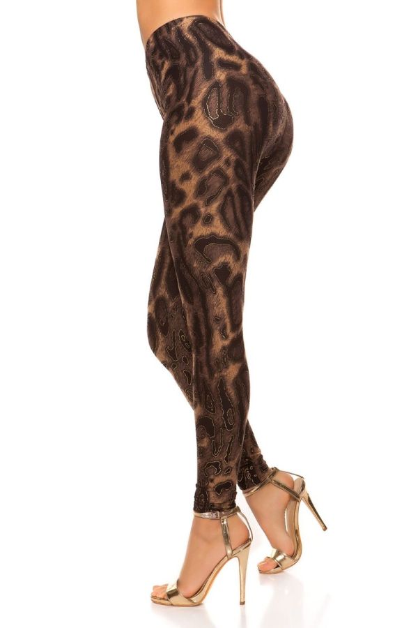 Leggings Sexy Leopard Brown Gold