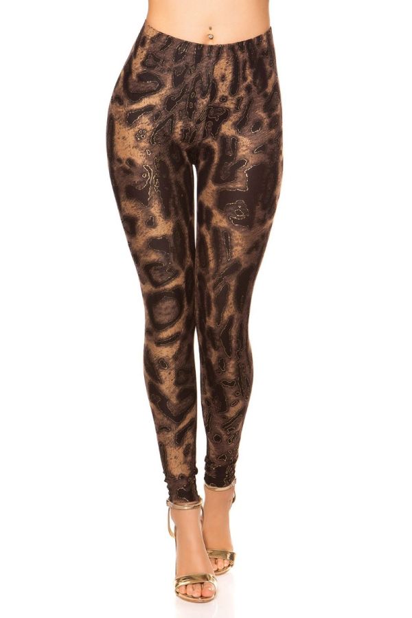 Leggings Sexy Leopard Brown Gold