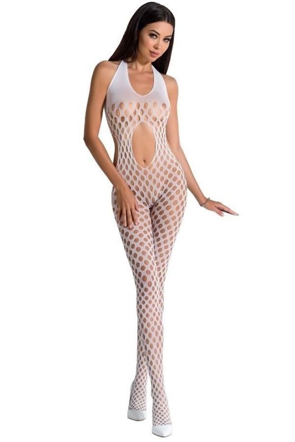 BODYSTOCKING NET PERFORATED WHITE DRED222323