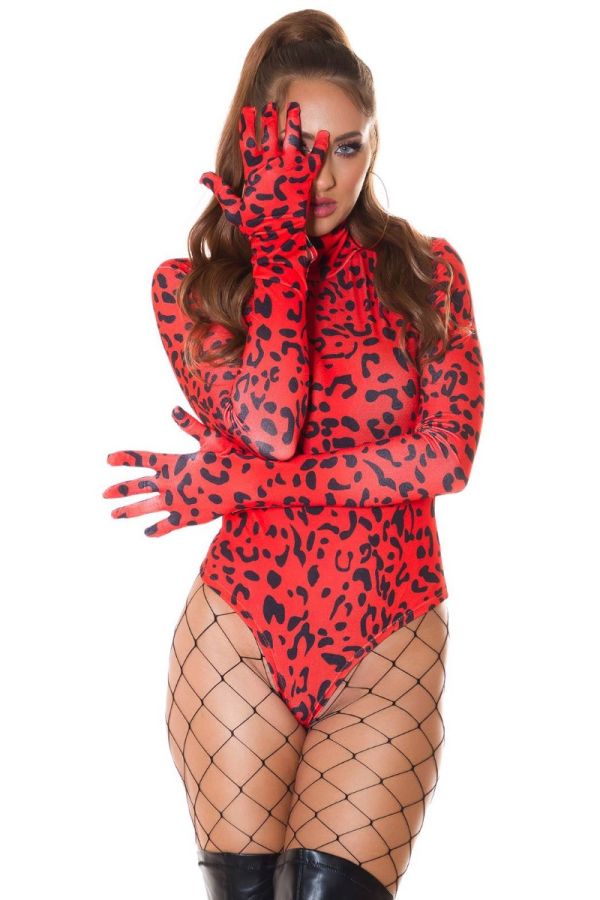 body gloves brazil leopard red.