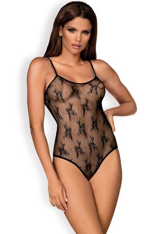 BODY LINGERIE SEXY TRANSPARENCY BLACK DRED223409