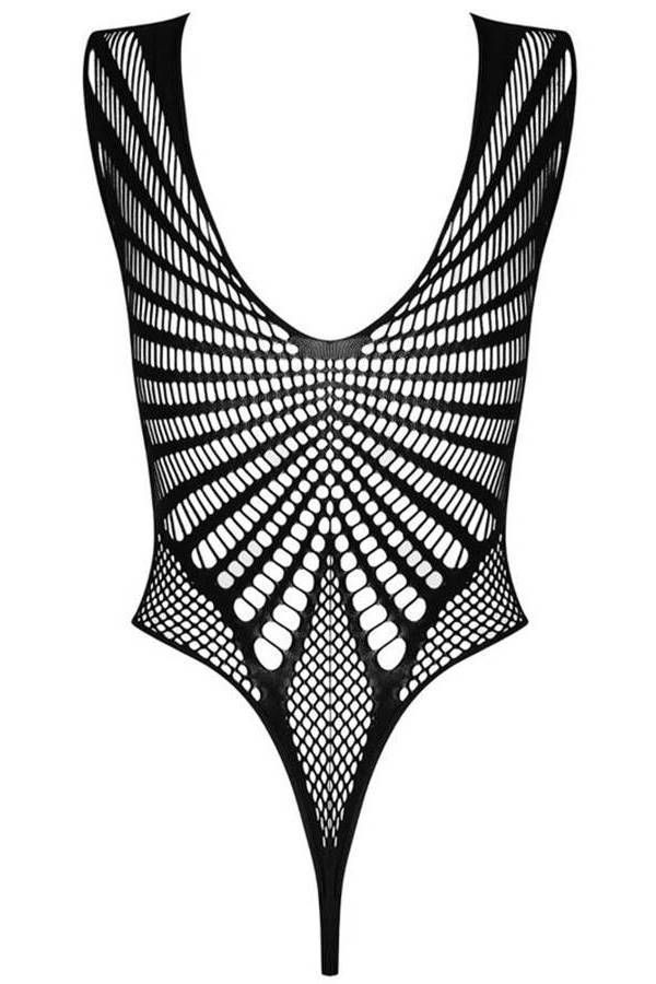 body string sexy perforated black.