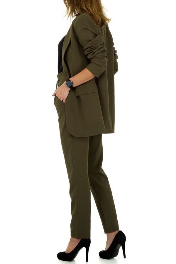 Κοστούμι Σακάκι Παντελόνι Λαδί FSWJ853211