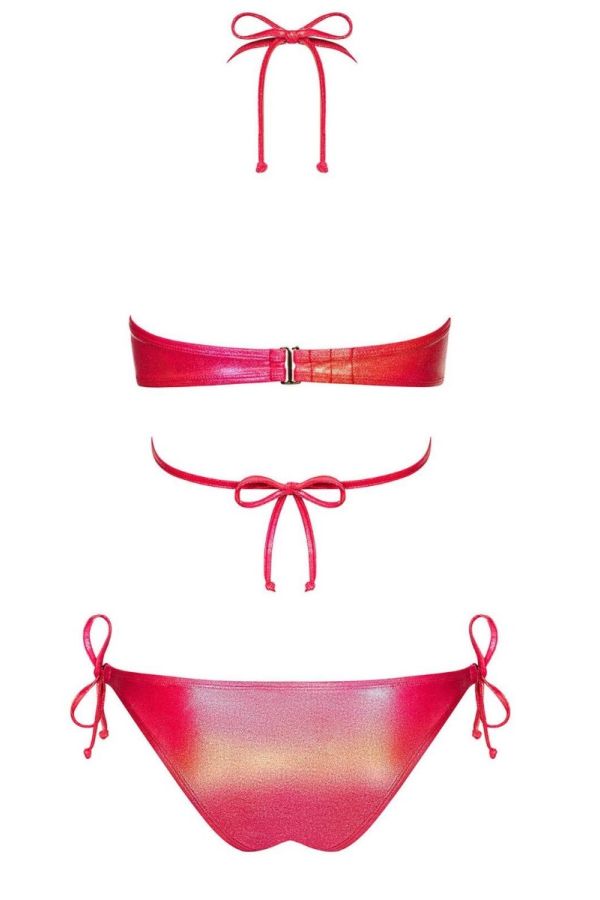 Swimsuit Bikini Straps Shiny Red SPAOB20683