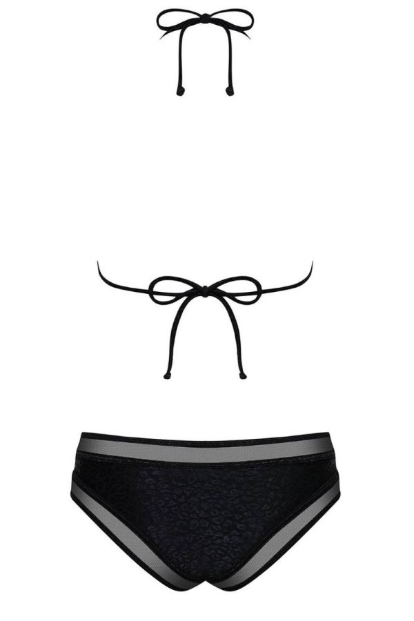 Swimsuit Bikini Transparency Croco Black SPAOB20681