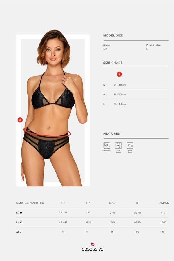 Swimsuit Bikini Transparency Croco Black SPAOB20681