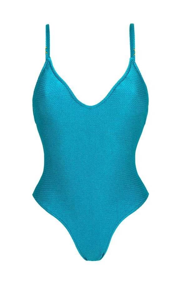 ONE PIECE STRING SWIMSUIT SEXY BLUE BR21811035812