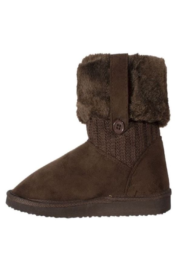 ANKLE BOOTS FUR SUEDE BROWN SP0365