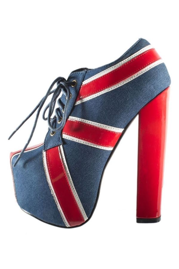 ANKLE BOOTS JEAN BLUE RED SP1680
