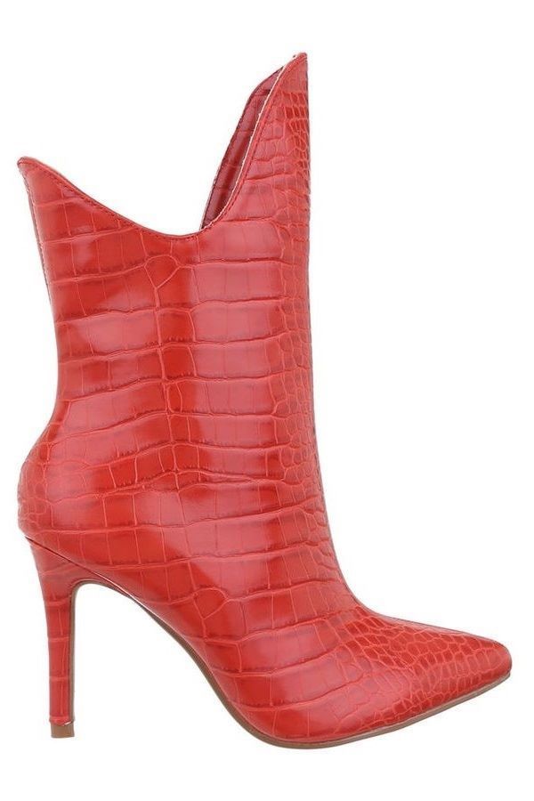 ANKLE BOOTS FORMAL EXCLUSIVE CROCO RED FSW017110
