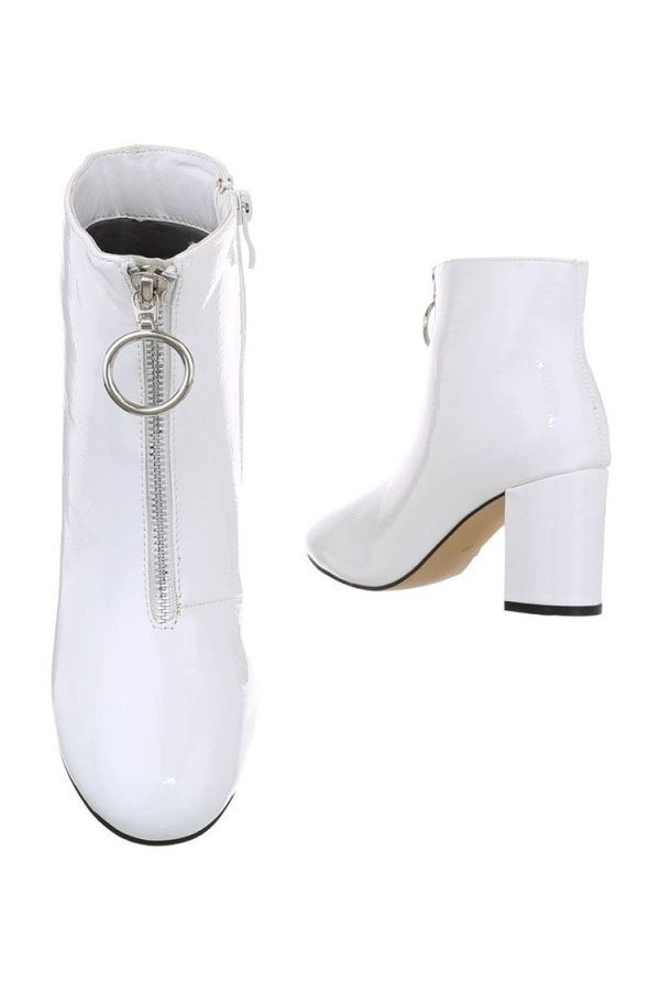 ANKLE BOOTS CLASSIC THICK HEEL WHITE FSW2461
