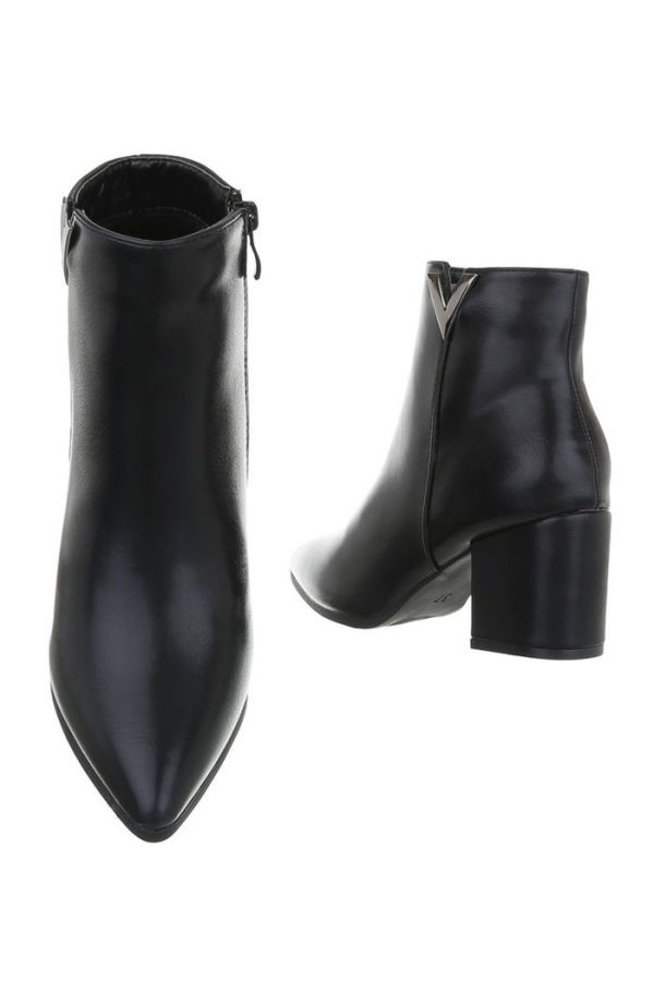 ANKLE BOOTS POINTED ROCK BLACK FSWP4441