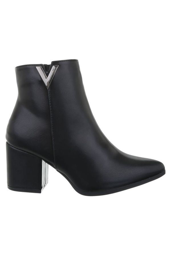 ANKLE BOOTS POINTED ROCK BLACK FSWP4441
