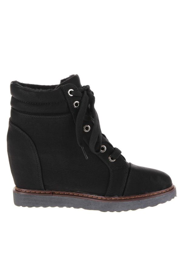 ankle boots sport cords black.